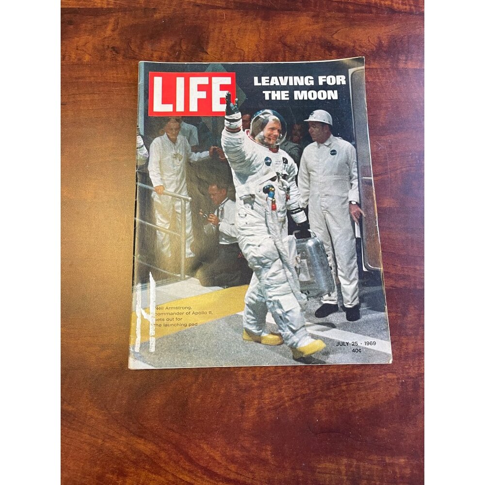 Vintage Life Magazine July 25 1969 Leaving For The Moon Neil Armstrong Apollo 11